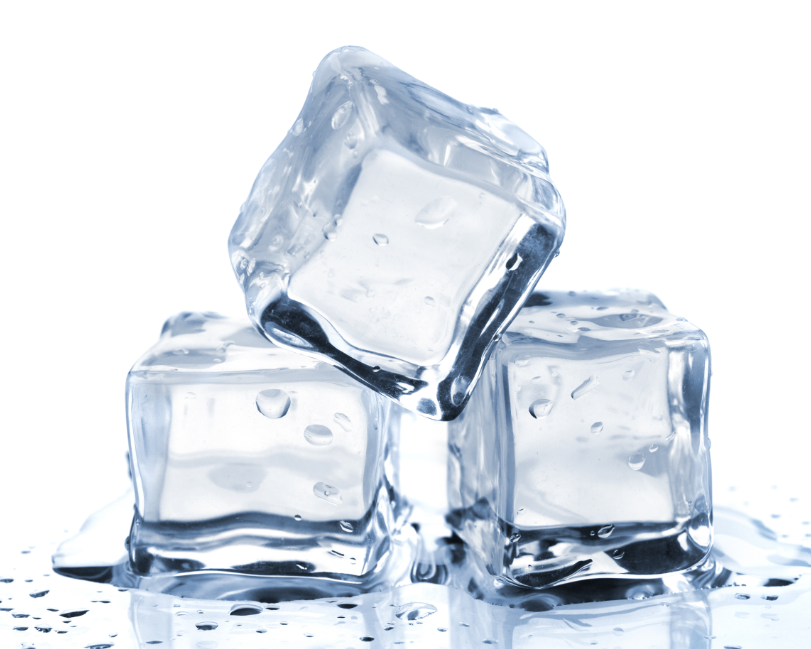 Close up of ice cubes